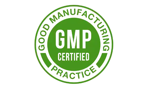 Good Manufacturing Practice logo, emphasizing quality and safety standards in production for Sugarmute capsules